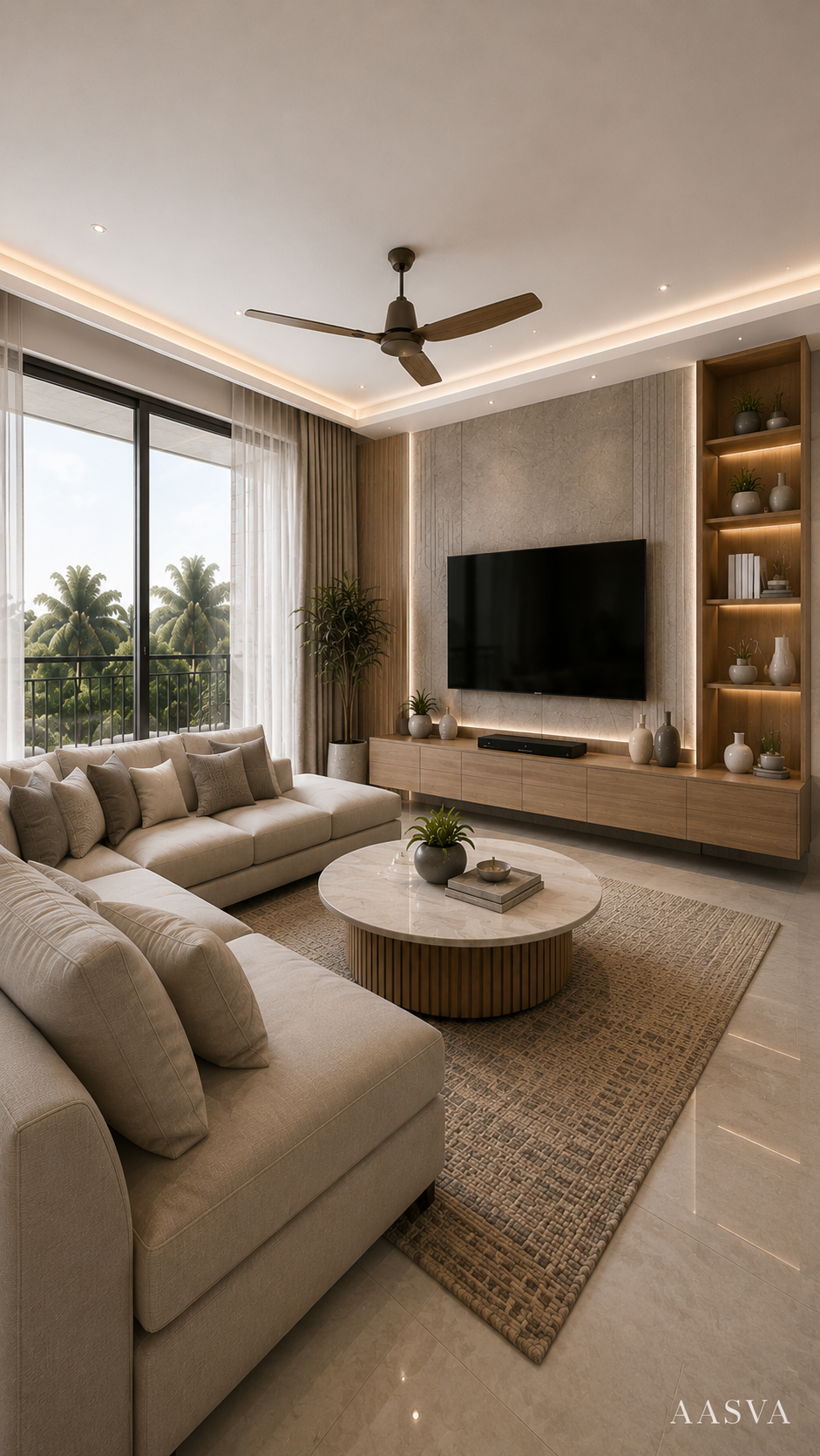 Interior design project: CONCRETE LOVE — Spaces We Have Transformed space styled by Aasva