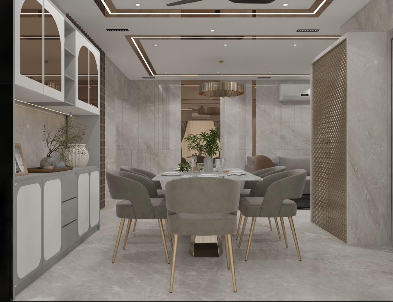 Vinay Mehta project — Sophisticated dining room with refined material choices