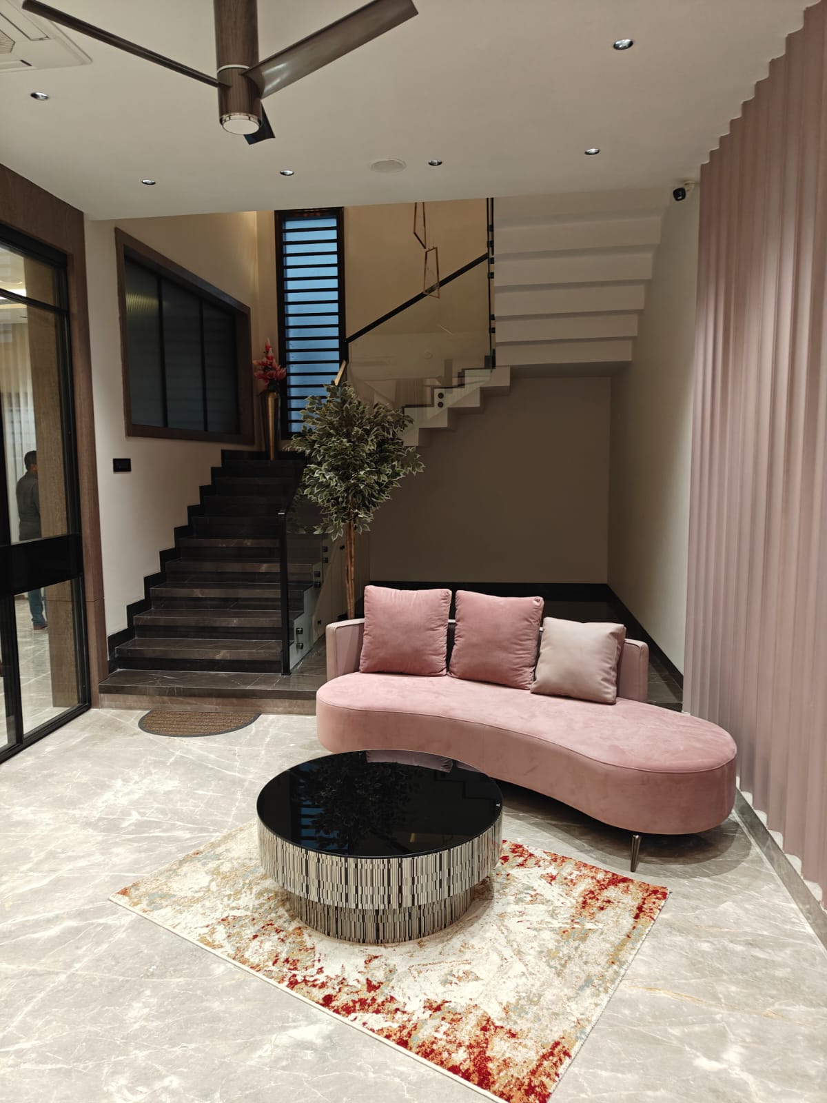 Anand portfolio — staircase and foyer area showcasing meticulous craftsmanship and execution by Aasva partner Anand