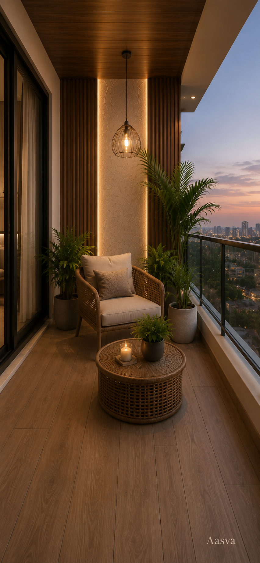 Interior design project: LIQUID METAL SERENE — Spaces We Have Transformed space styled by Aasva